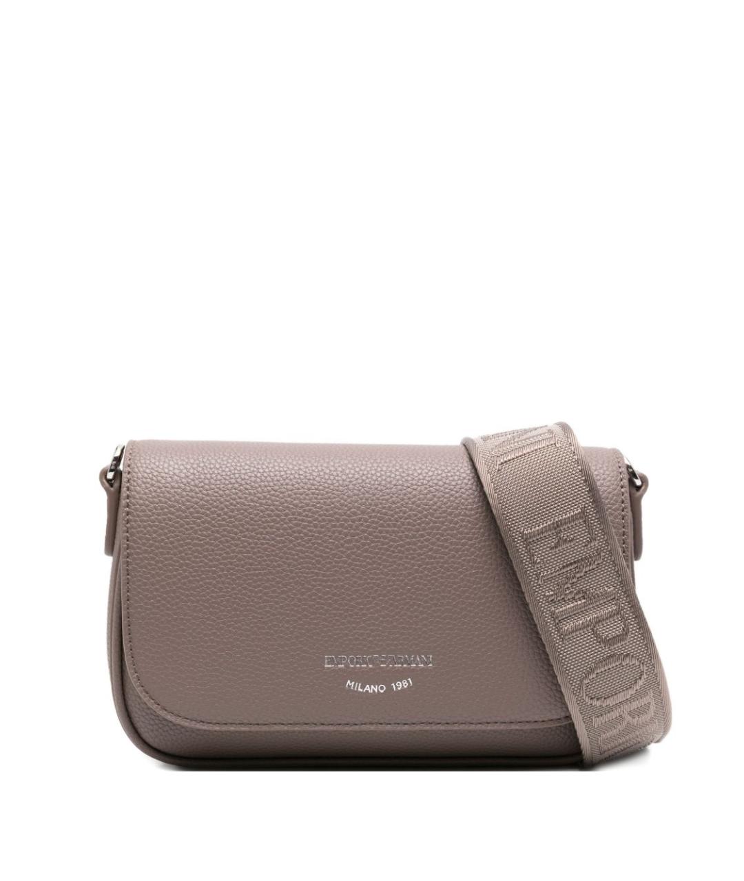 EMPORIO ARMANI Бежевая сумка через плечо из искусственной кожи, фото 1