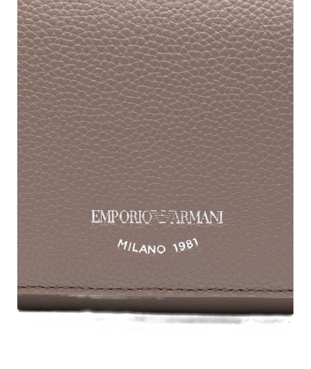 EMPORIO ARMANI Бежевая сумка через плечо из искусственной кожи, фото 3