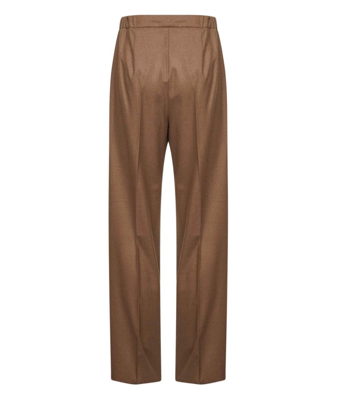 MAX MARA Коричневые прямые брюки, фото 2