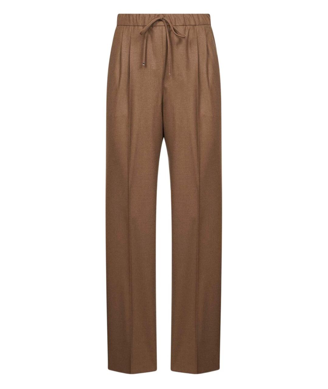 MAX MARA Коричневые прямые брюки, фото 1