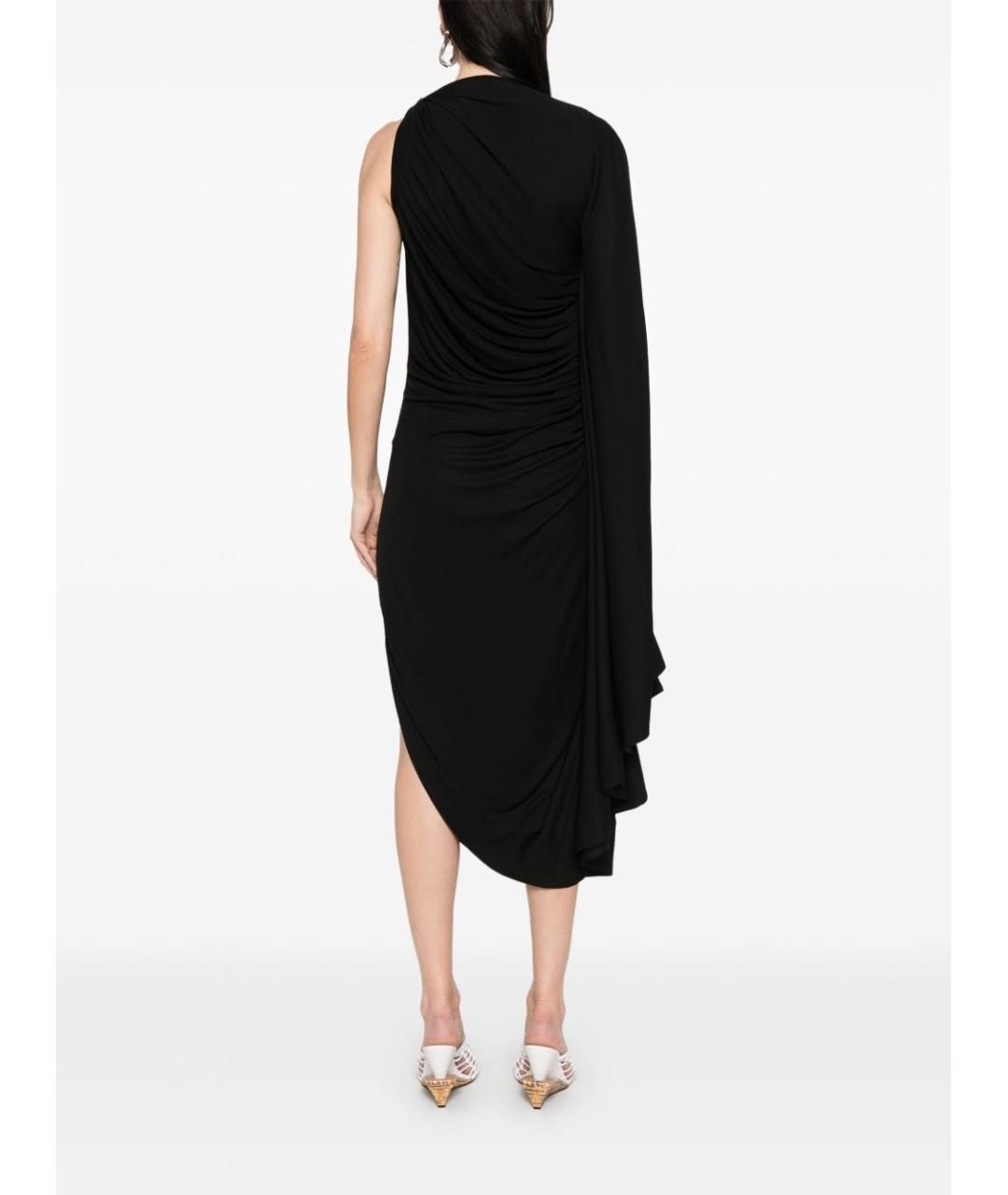 BOTTEGA VENETA Черное вискозное коктейльное платье, фото 3