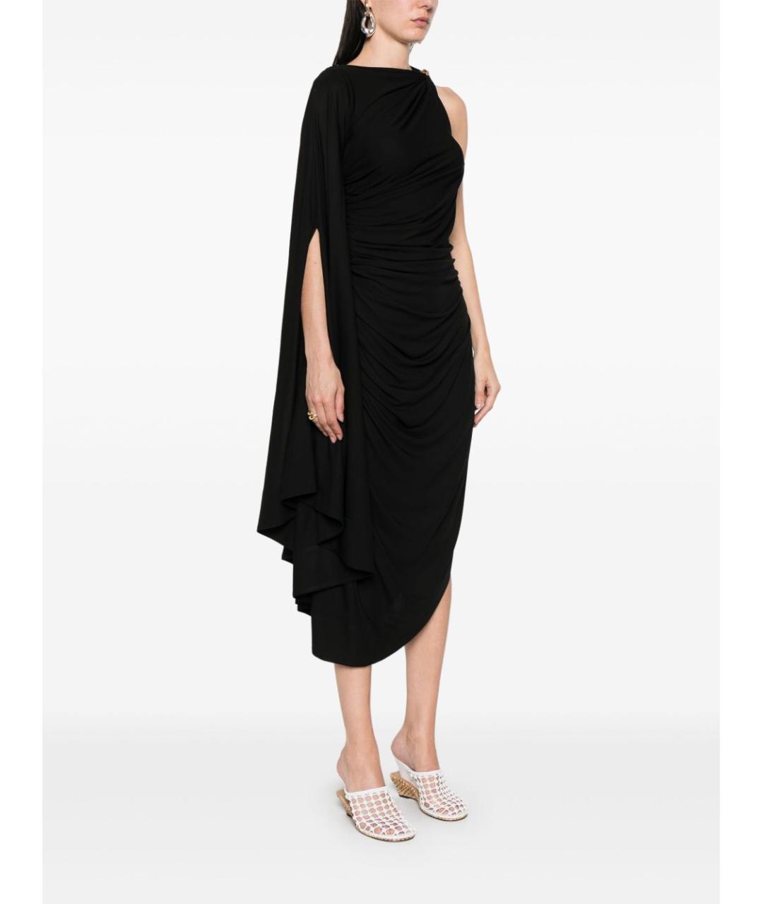 BOTTEGA VENETA Черное вискозное коктейльное платье, фото 2