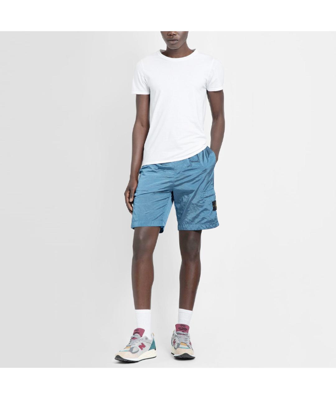 STONE ISLAND Голубые шорты, фото 3