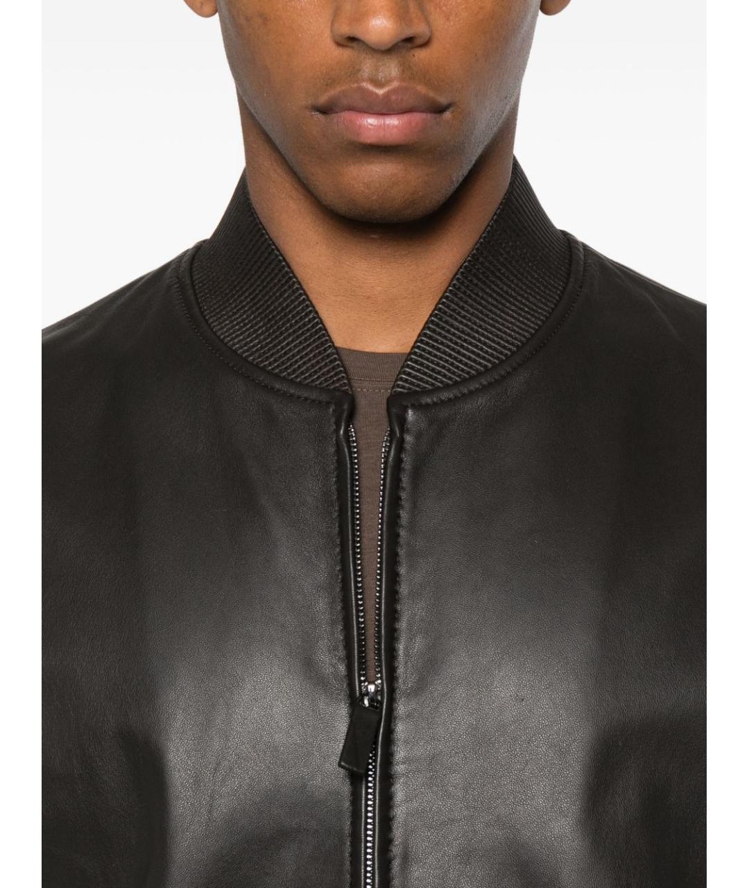 EMPORIO ARMANI Коричневая кожаная куртка, фото 2