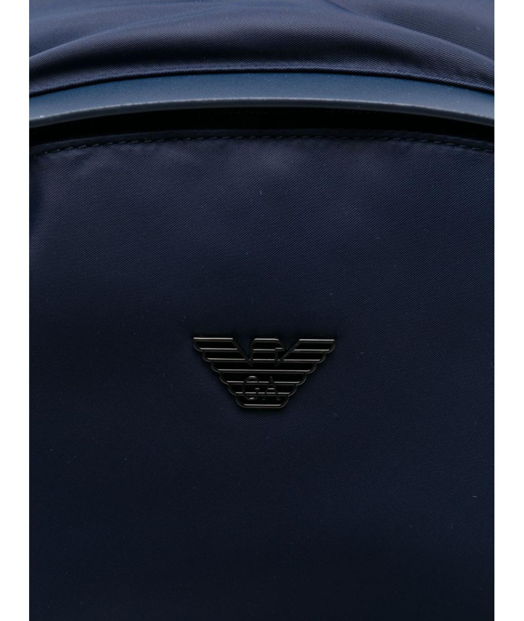 EMPORIO ARMANI Темно-синий синтетический рюкзак, фото 3