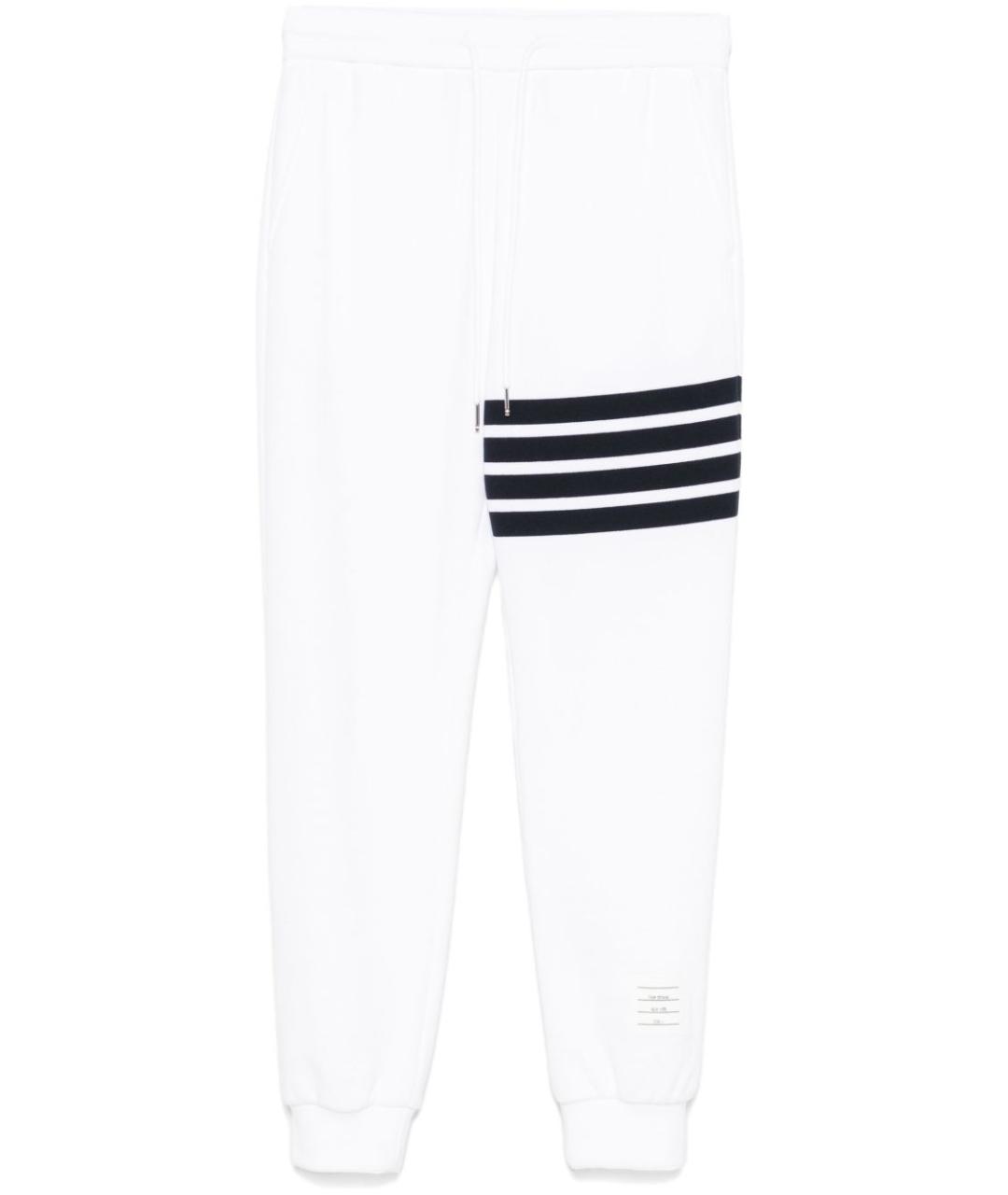 THOM BROWNE Белые хлопковые повседневные брюки, фото 1