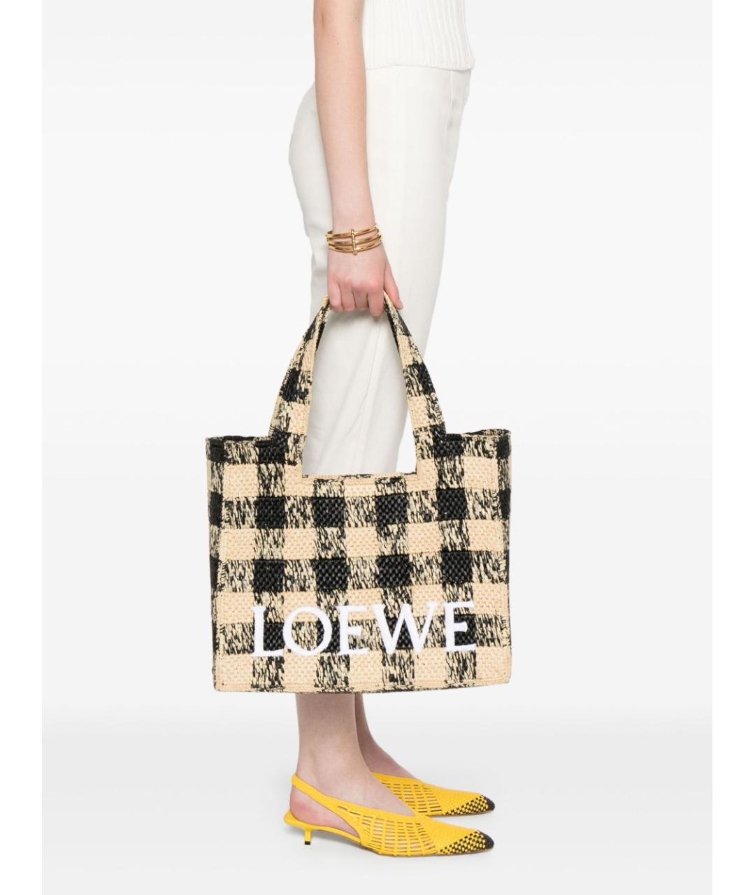 LOEWE Бежевая сумка тоут, фото 3
