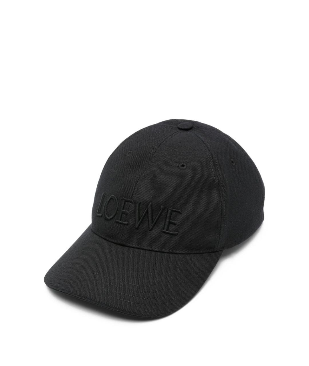 LOEWE Черная хлопковая кепка, фото 1