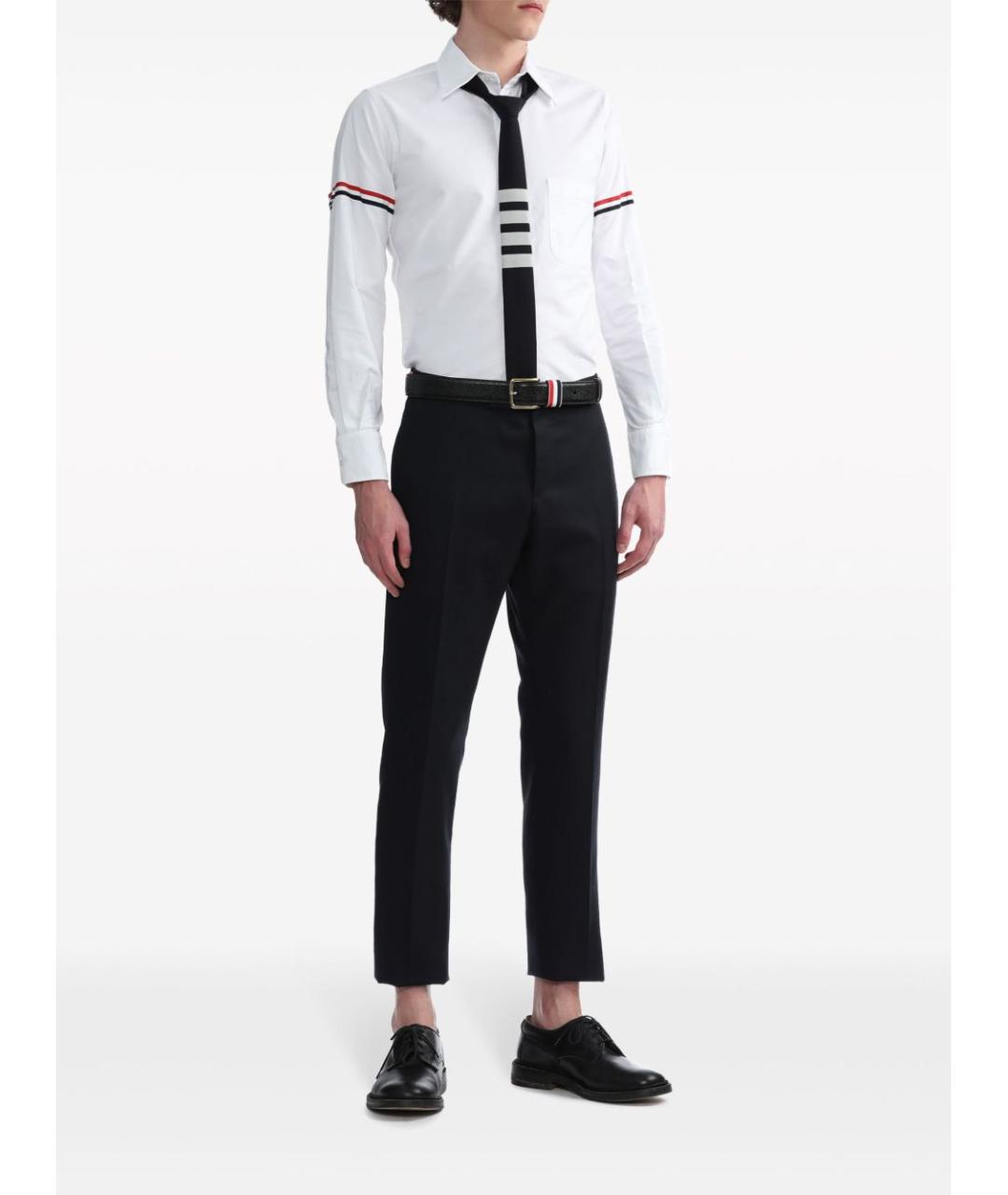 THOM BROWNE Белая хлопковая кэжуал рубашка, фото 5