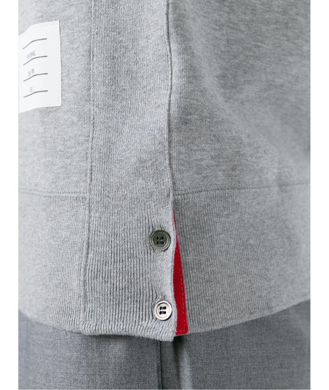 THOM BROWNE Серый хлопковый джемпер / свитер, фото 5