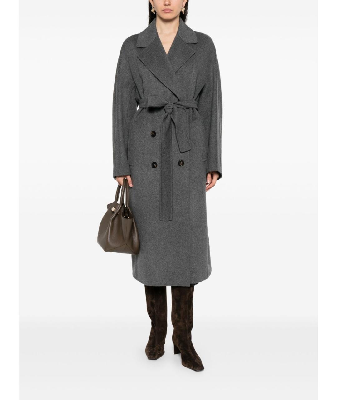 'S MAX MARA Антрацитовое пальто, фото 5