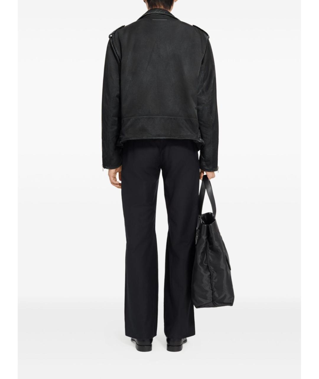 MM6 MAISON MARGIELA Черная хлопковая куртка, фото 3