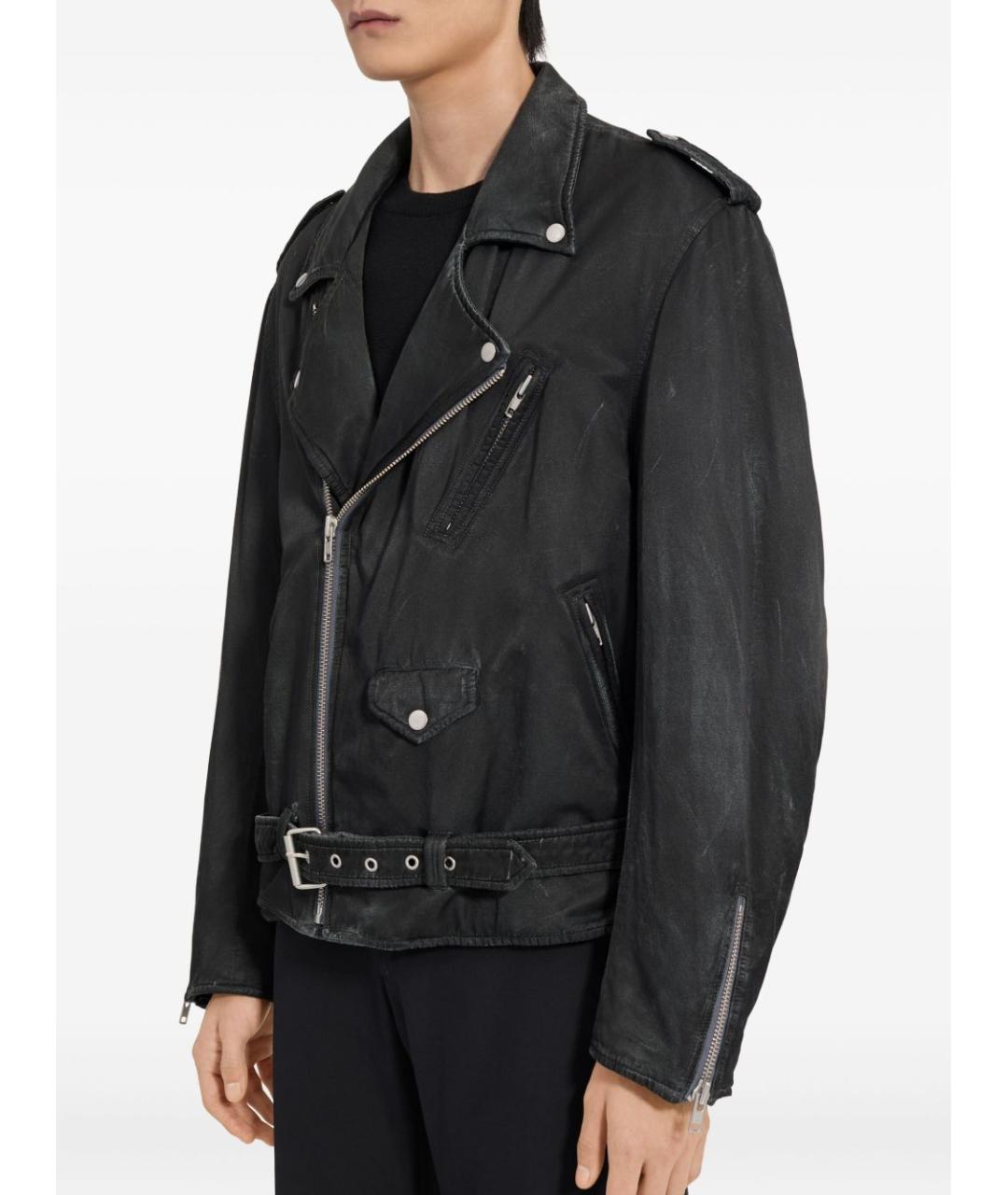 MM6 MAISON MARGIELA Черная хлопковая куртка, фото 4