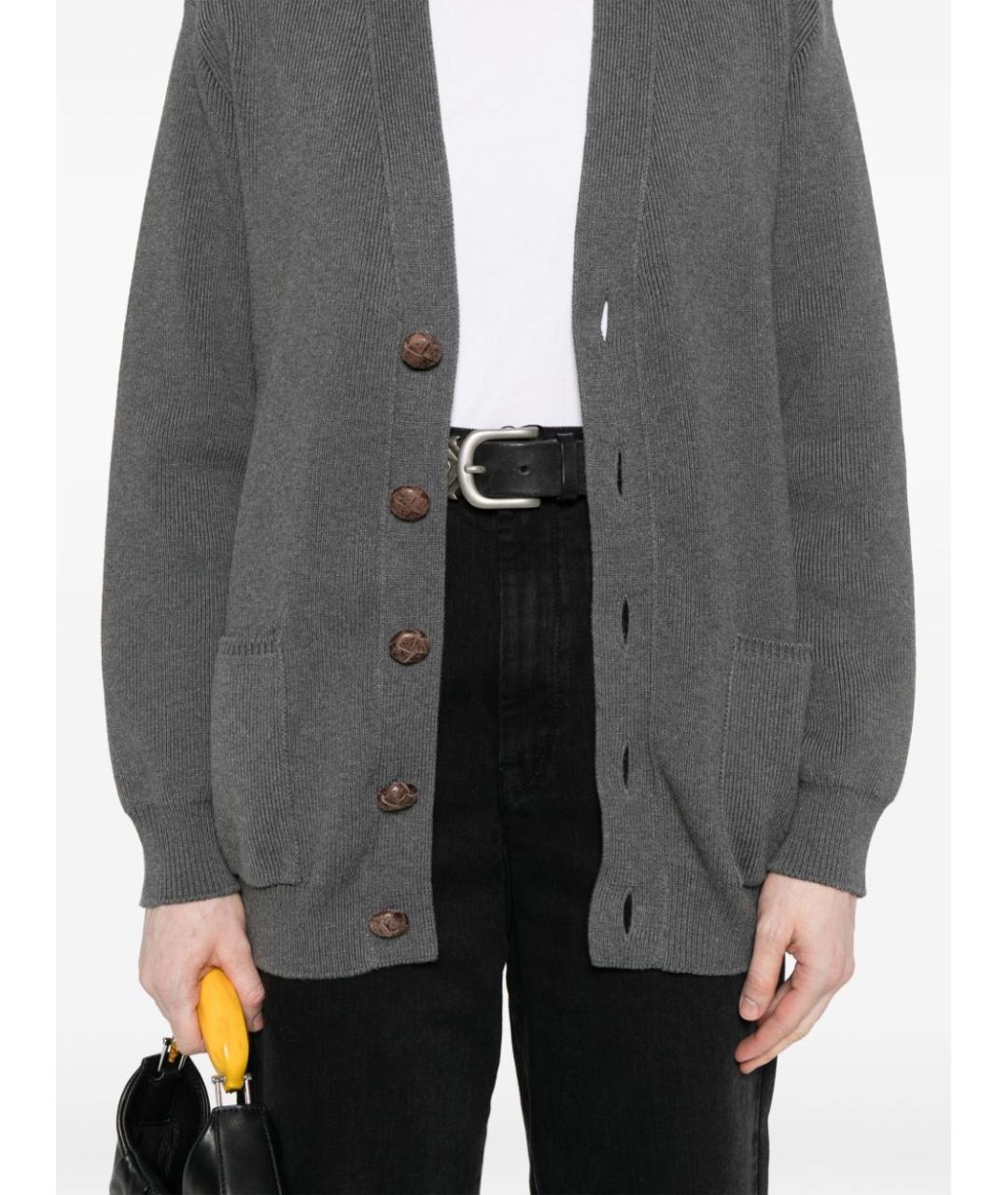 GOLDEN GOOSE DELUXE BRAND Антрацитовый хлопковый кардиган, фото 4
