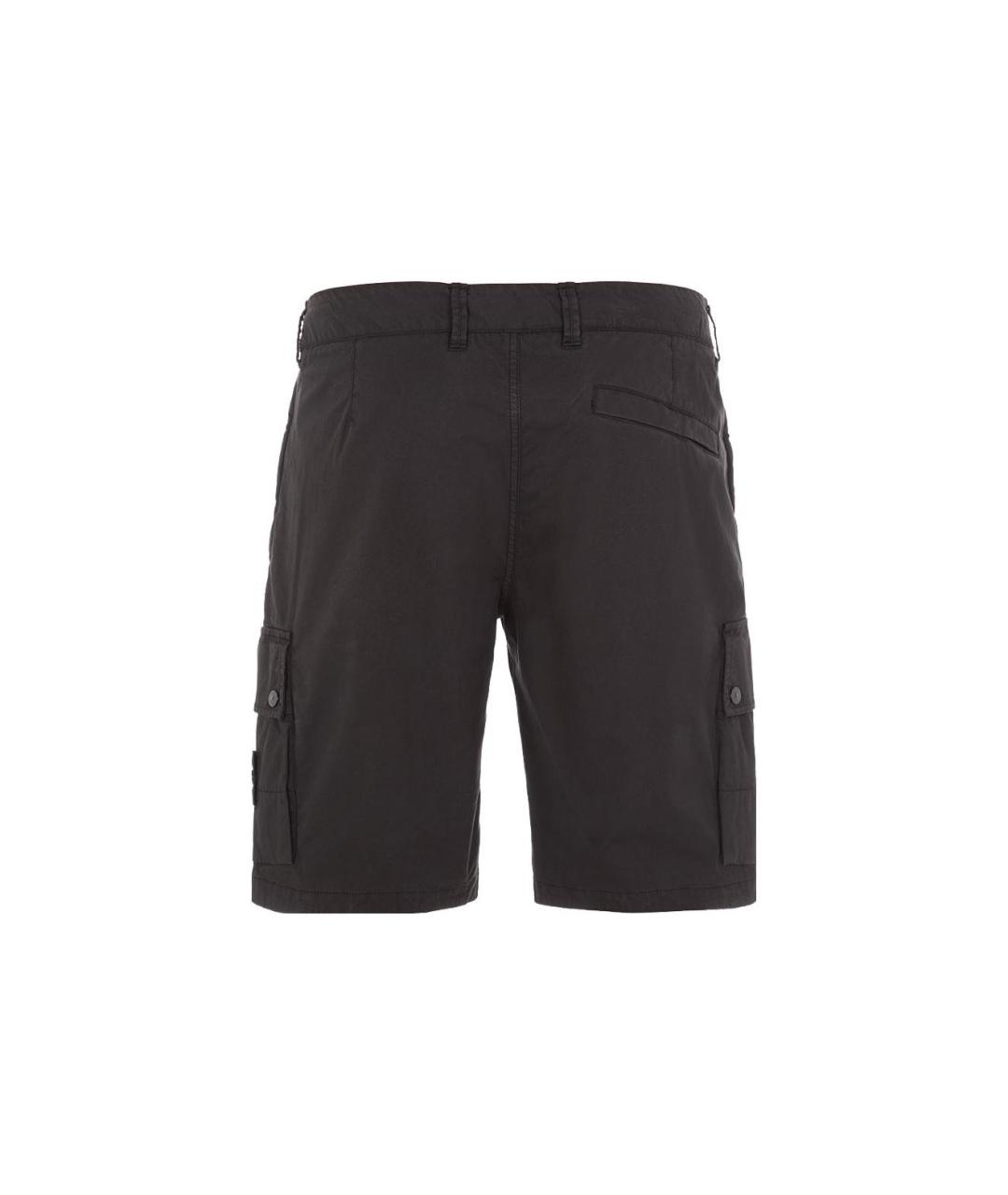 STONE ISLAND Черные шорты, фото 2