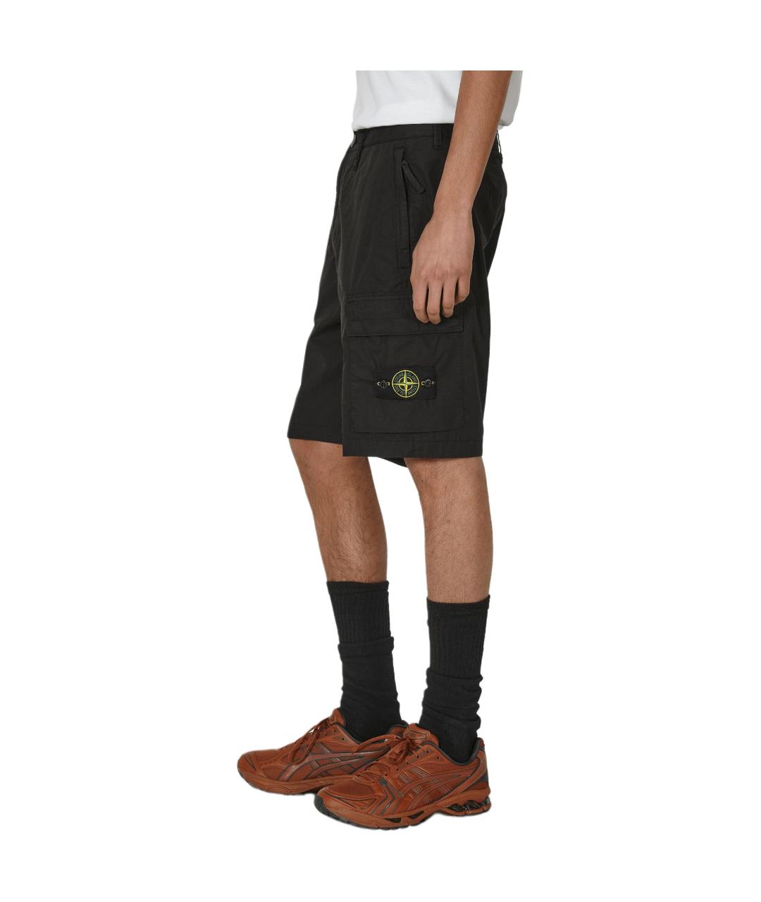 STONE ISLAND Черные шорты, фото 5