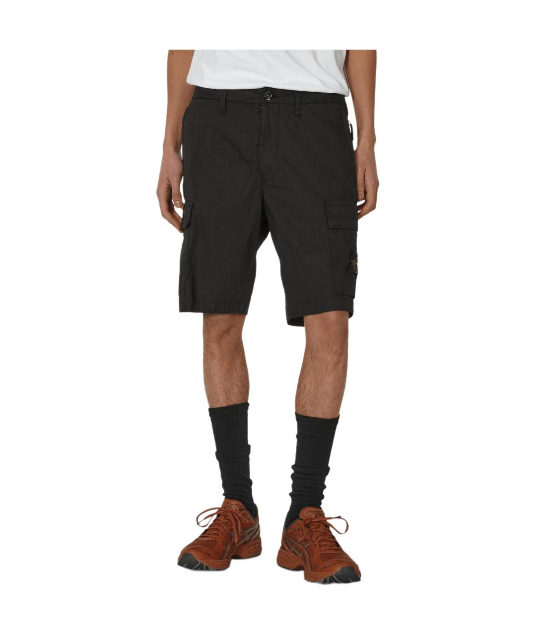 STONE ISLAND Черные шорты, фото 3