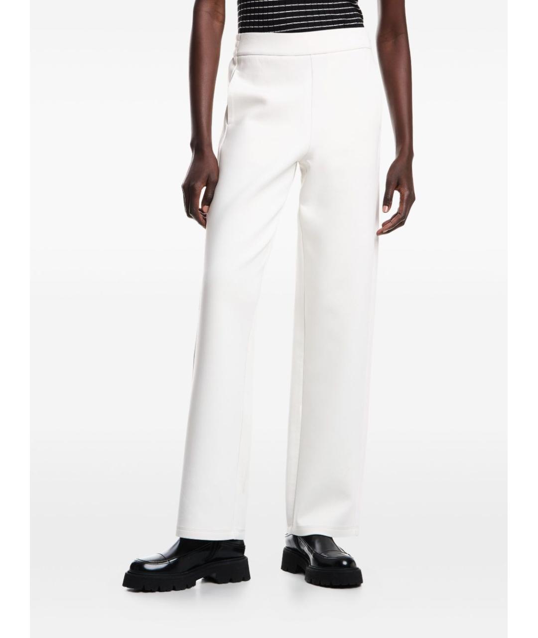 EMPORIO ARMANI Белые прямые брюки, фото 3