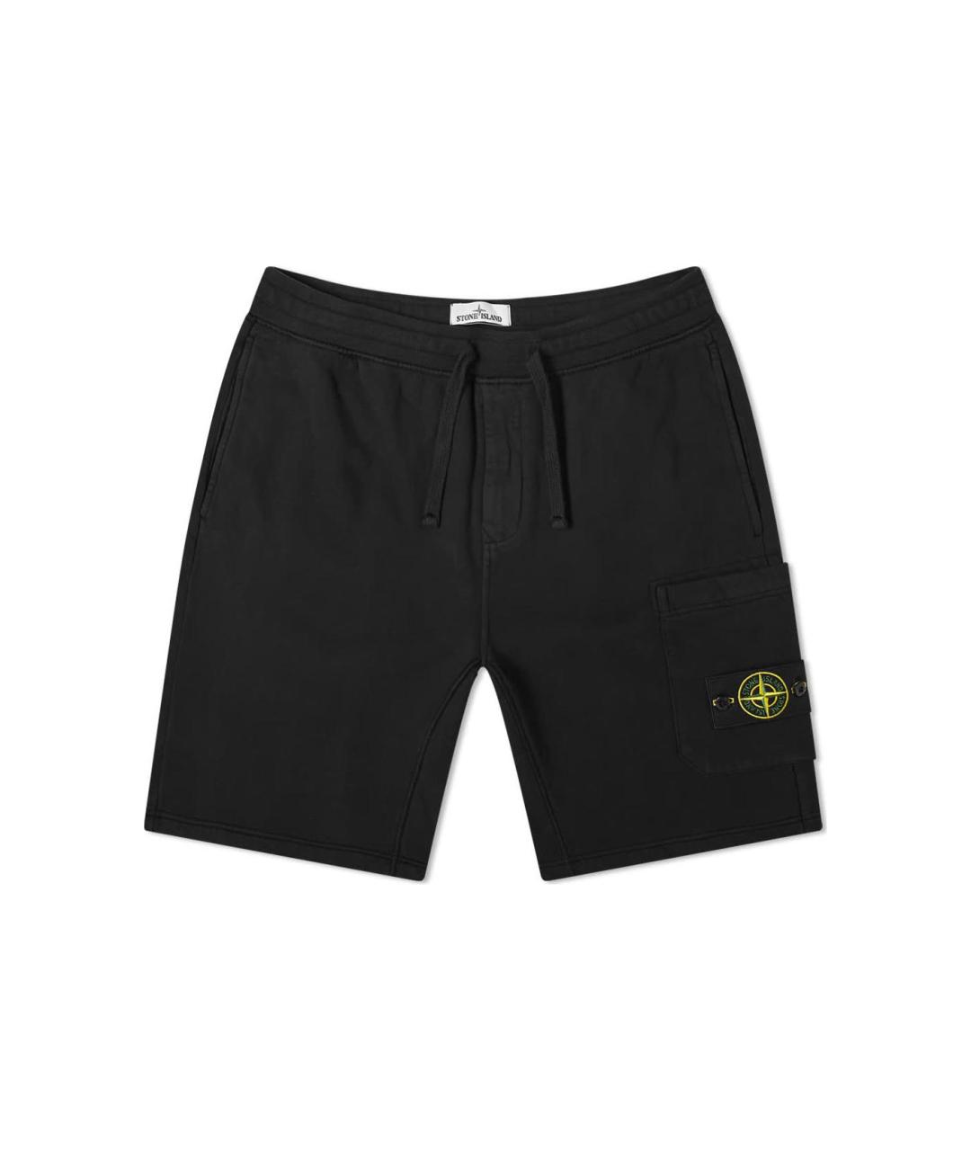 STONE ISLAND Черные шорты, фото 1