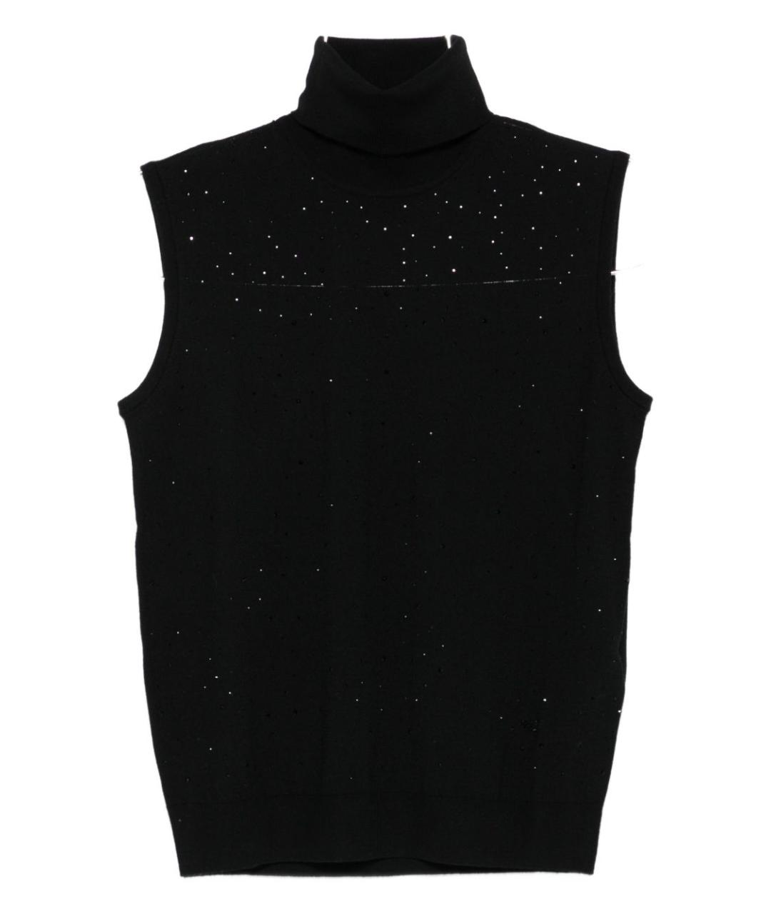 EMPORIO ARMANI Черная шерстяная майка, фото 1