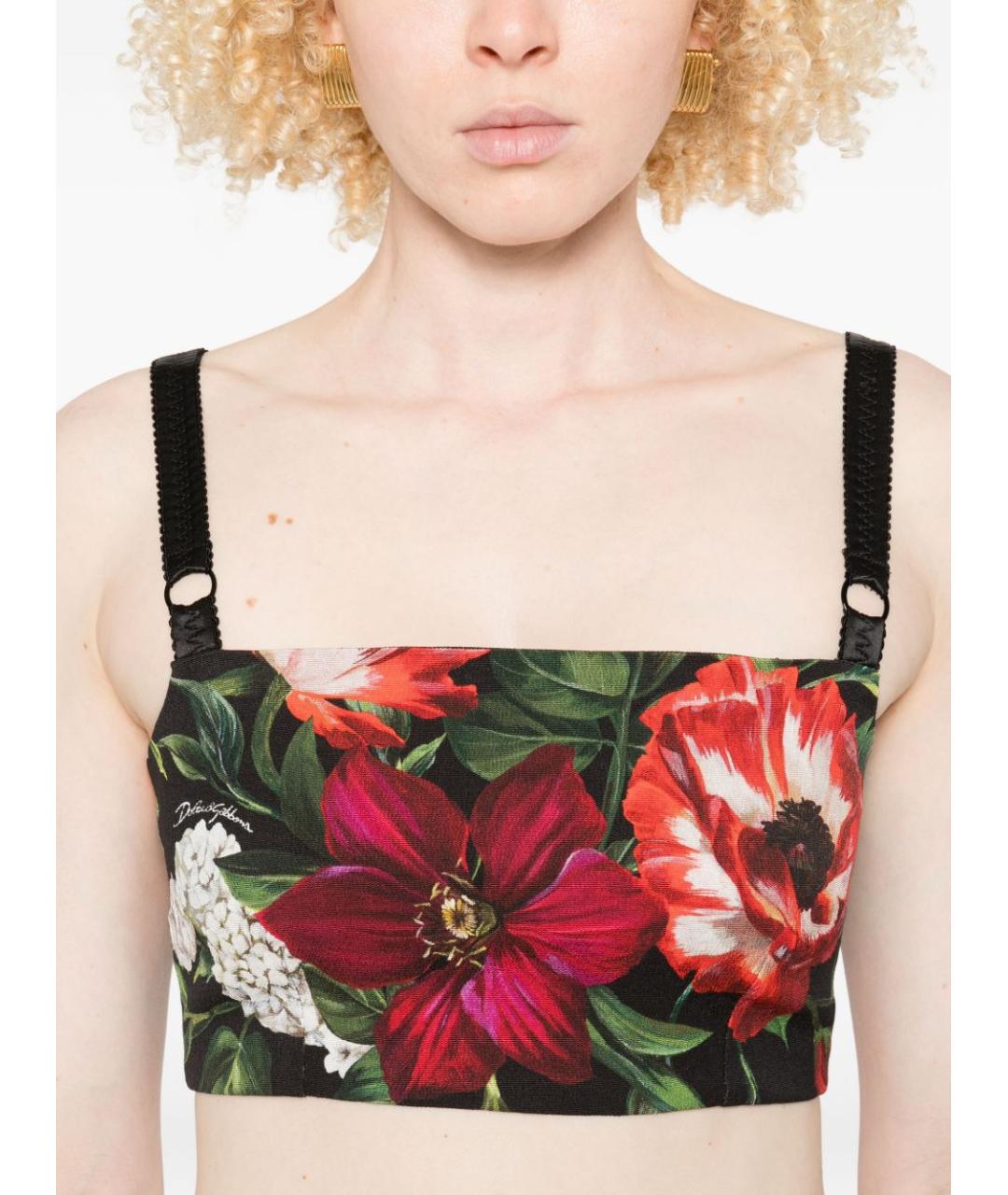 DOLCE&GABBANA Черная вискозная майка, фото 5