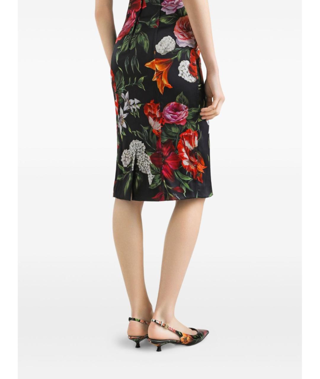 DOLCE&GABBANA Мульти вискозное коктейльное платье, фото 2