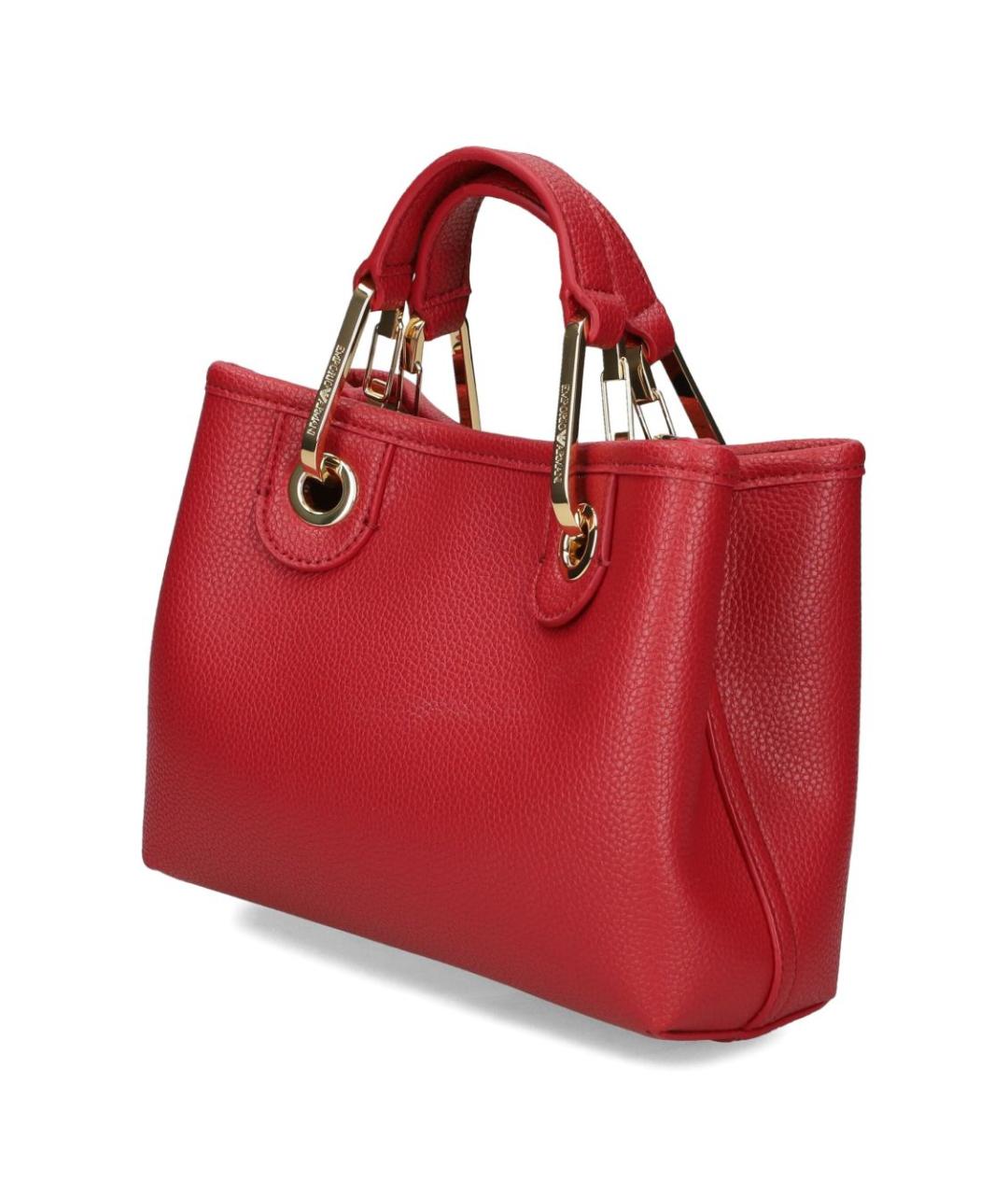 EMPORIO ARMANI Красная сумка тоут из искусственной кожи, фото 3
