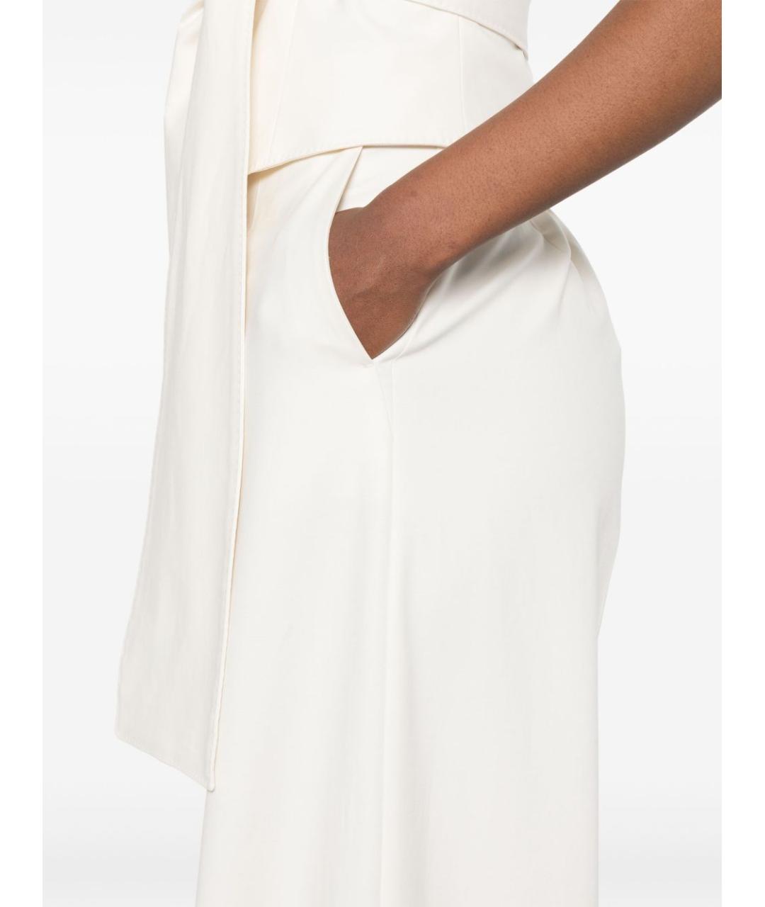 MAX MARA Белые прямые брюки, фото 3