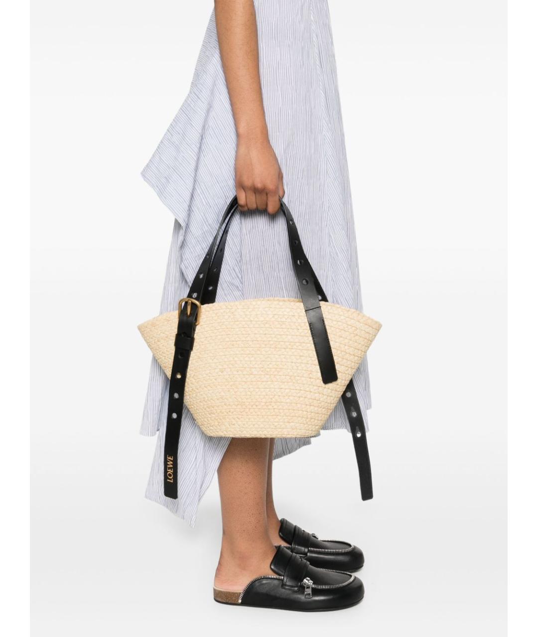 LOEWE Бежевая сумка тоут, фото 3