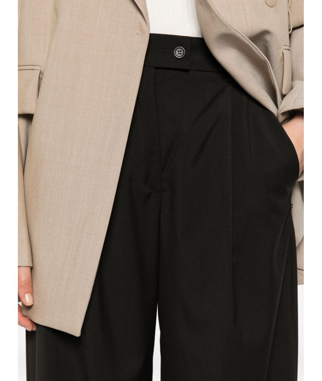 SPORTMAX Черные прямые брюки, фото 2