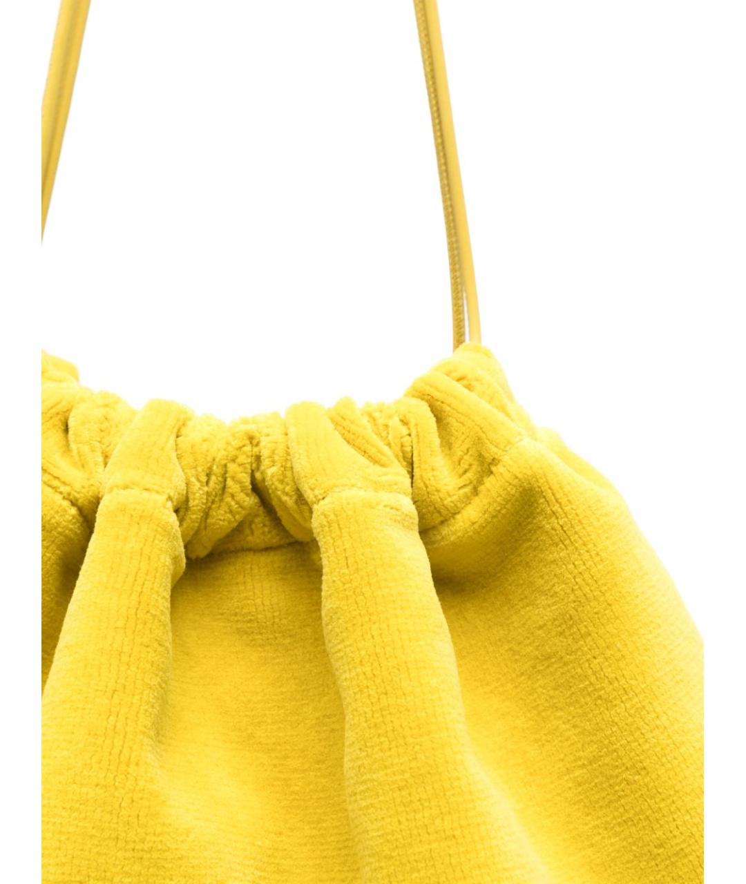 LOEWE Желтая бархатная сумка тоут, фото 2