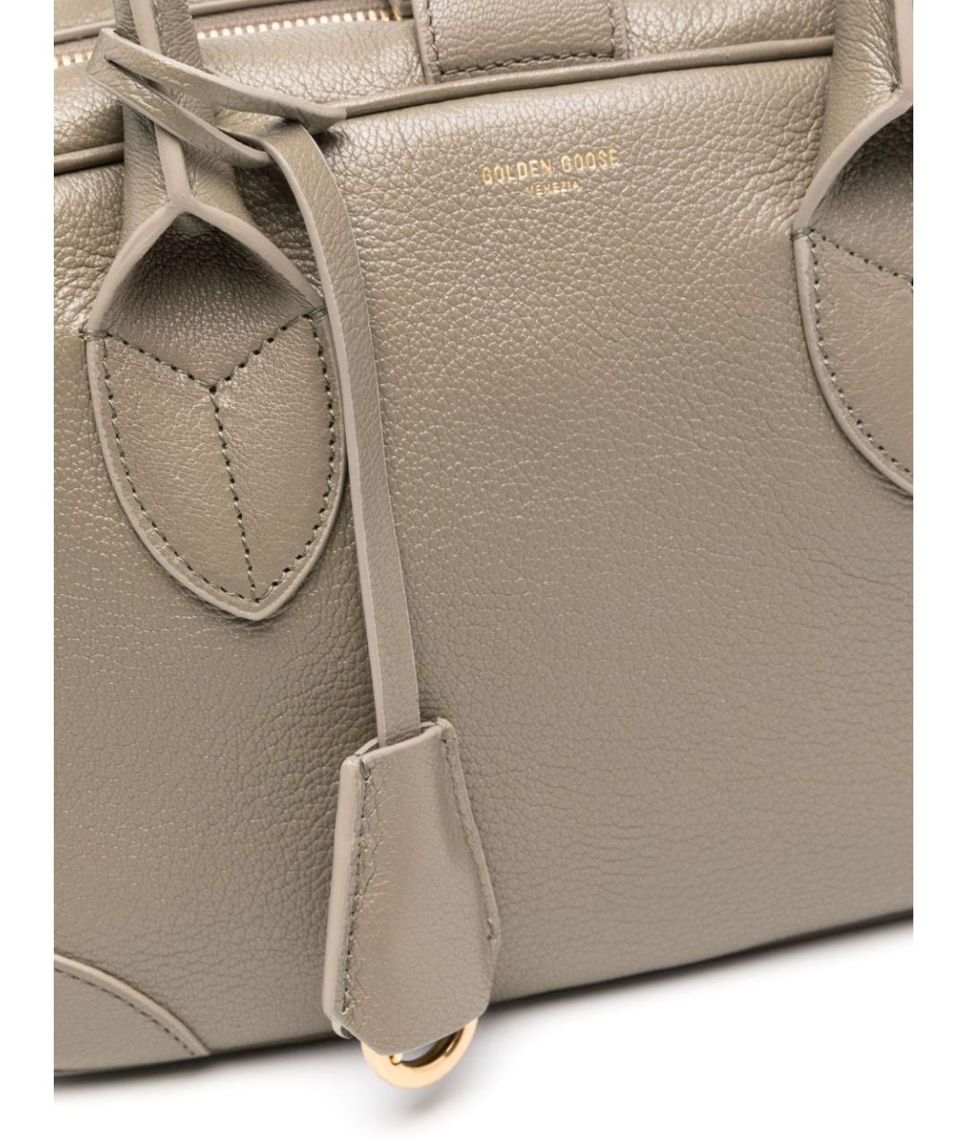 GOLDEN GOOSE DELUXE BRAND Серая кожаная сумка тоут, фото 5