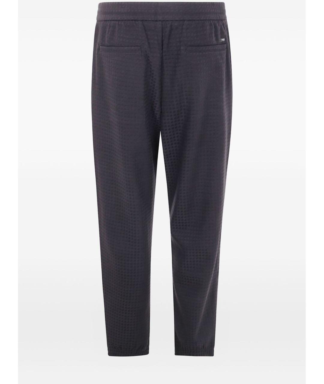 EMPORIO ARMANI Темно-синие повседневные брюки, фото 2