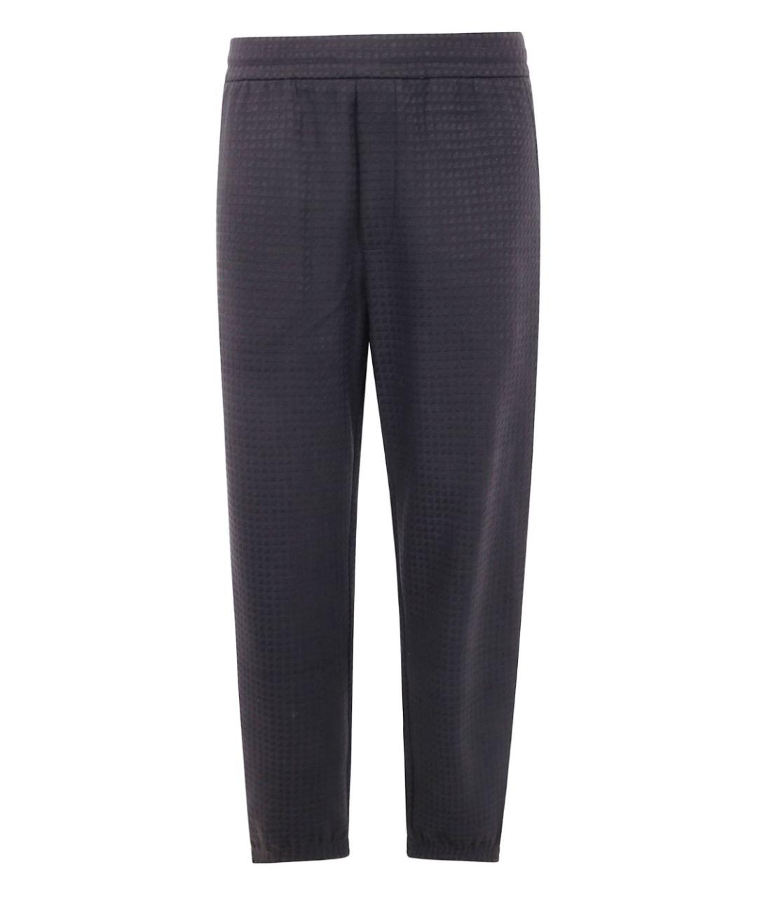 EMPORIO ARMANI Темно-синие повседневные брюки, фото 1