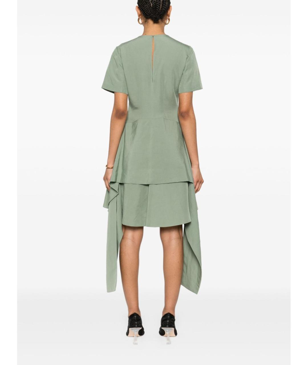 LOEWE Зеленые льняное повседневное платье, фото 3