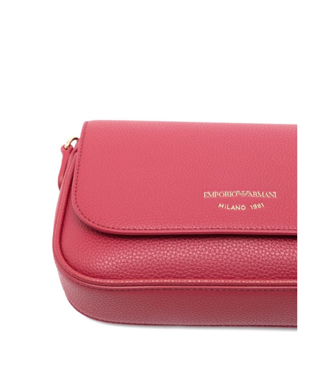 EMPORIO ARMANI Красная сумка через плечо из искусственной кожи, фото 3