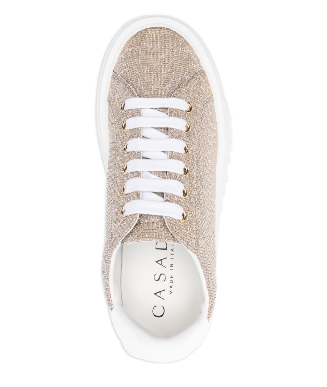 CASADEI Золотые кеды, фото 4