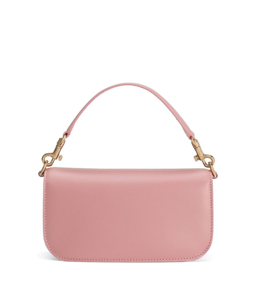 DOLCE&GABBANA Розовая кожаная сумка через плечо, фото 2