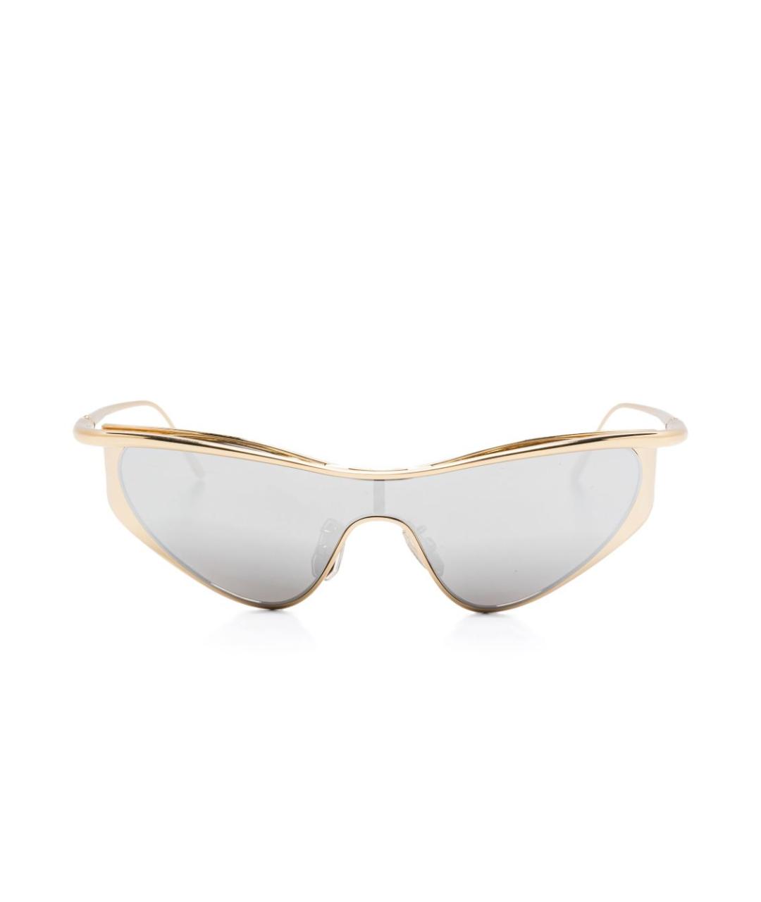 LOEWE Золотые металлические солнцезащитные очки, фото 1