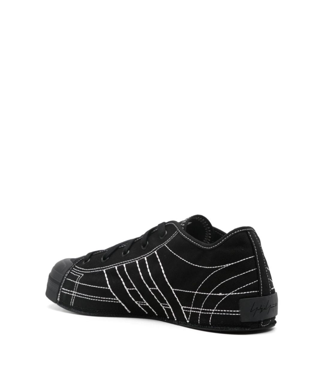Y-3 Черные низкие кроссовки / кеды, фото 4