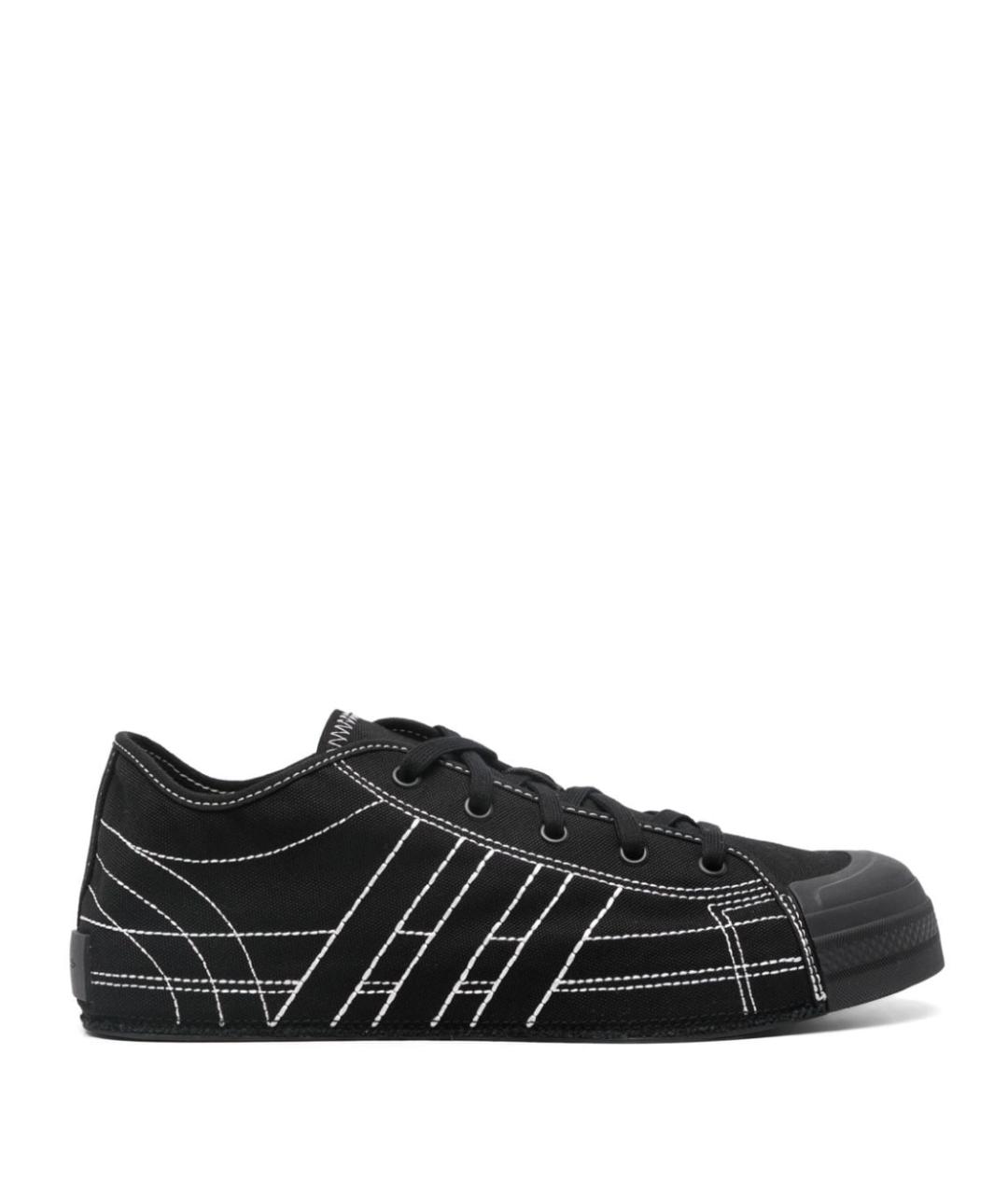 Y-3 Черные низкие кроссовки / кеды, фото 1