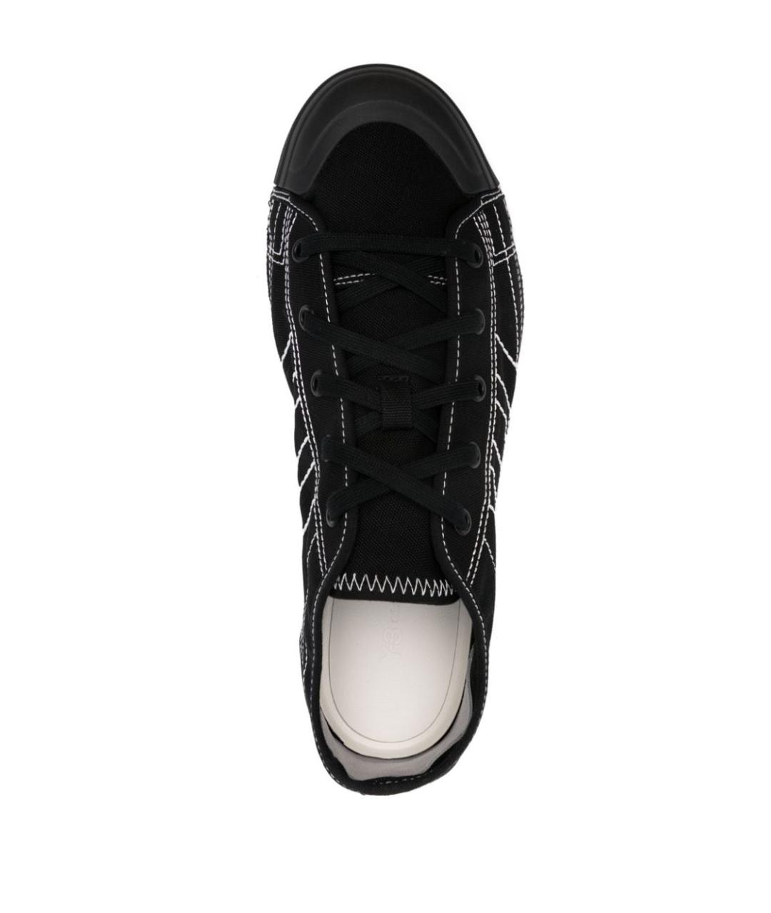 Y-3 Черные низкие кроссовки / кеды, фото 3