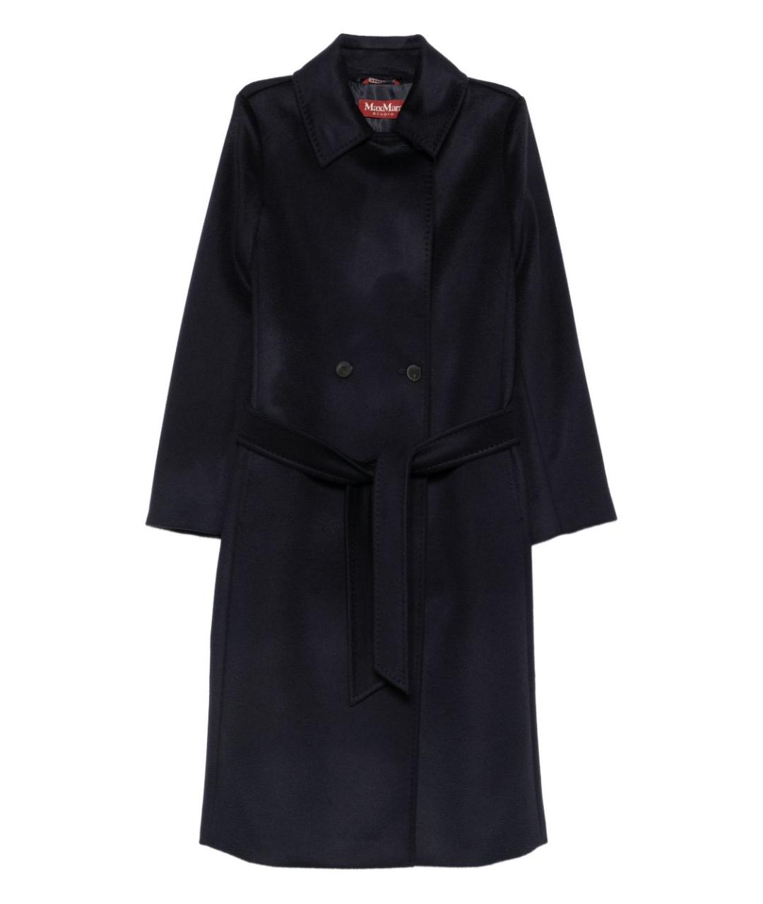 MAX MARA Темно-синее пальто, фото 1