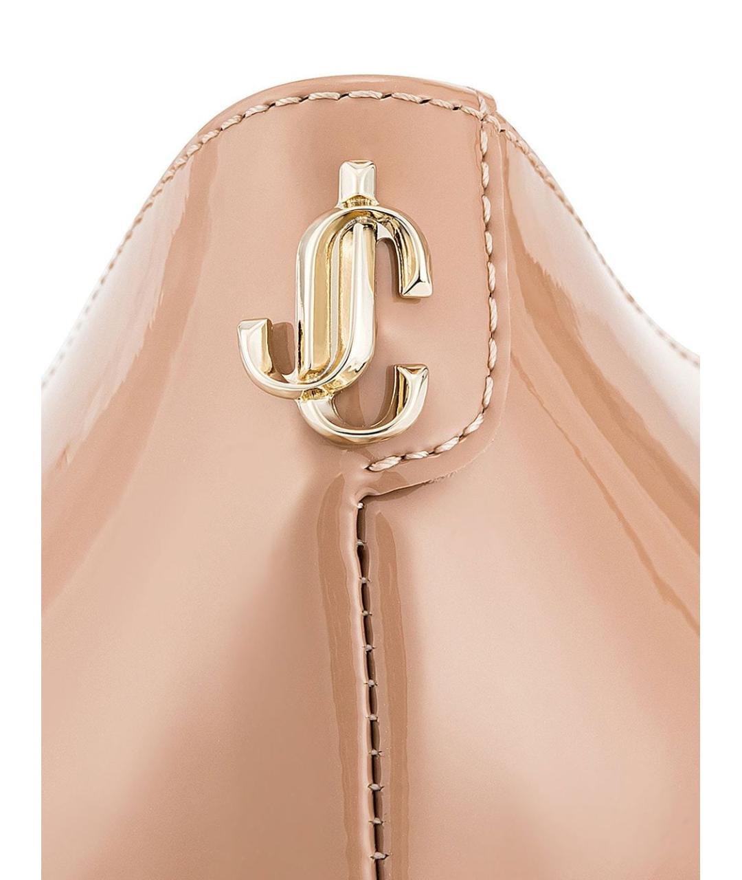 JIMMY CHOO Бежевые туфли из лакированной кожи, фото 3