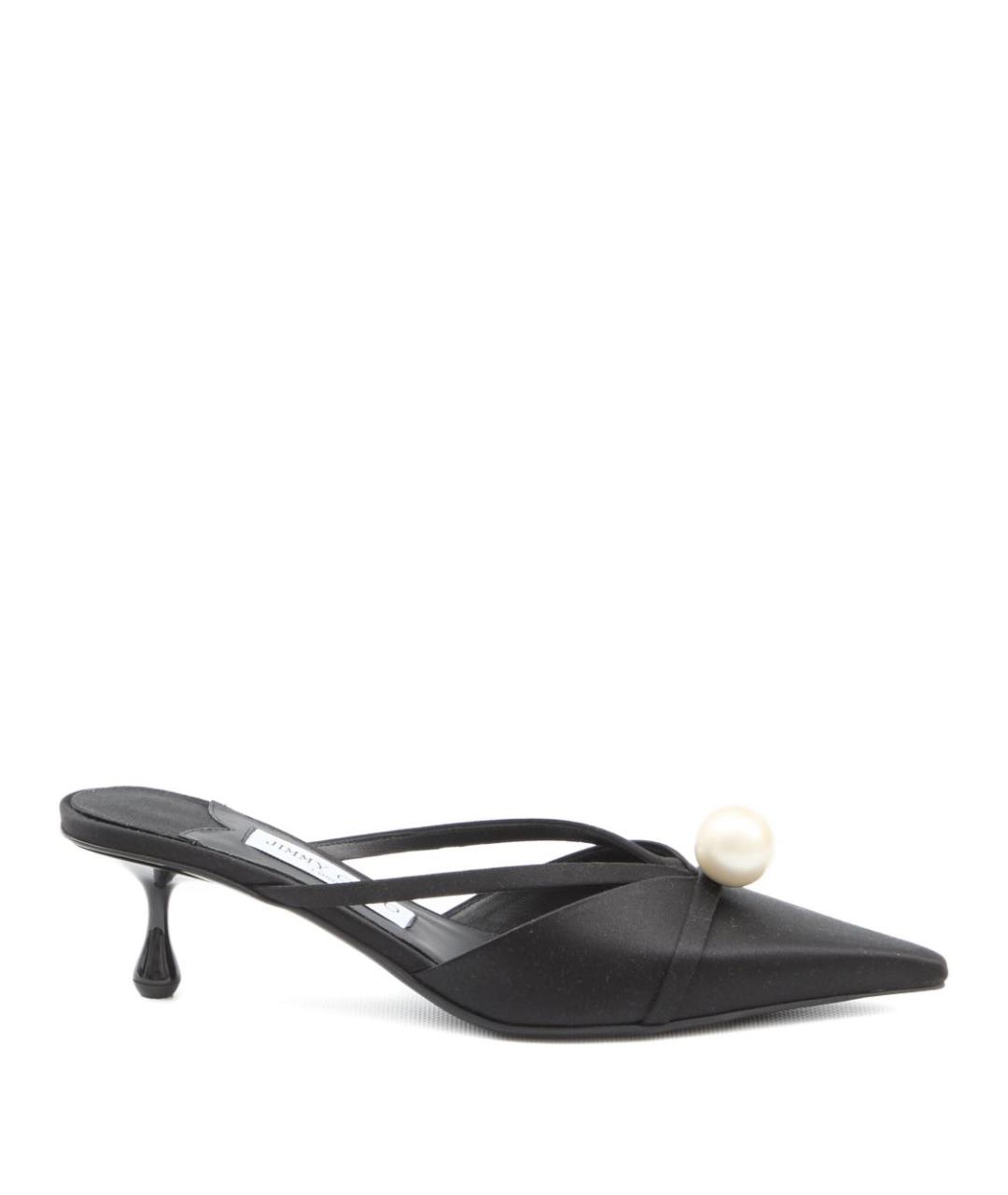 JIMMY CHOO Черные кожаные мюли, фото 1