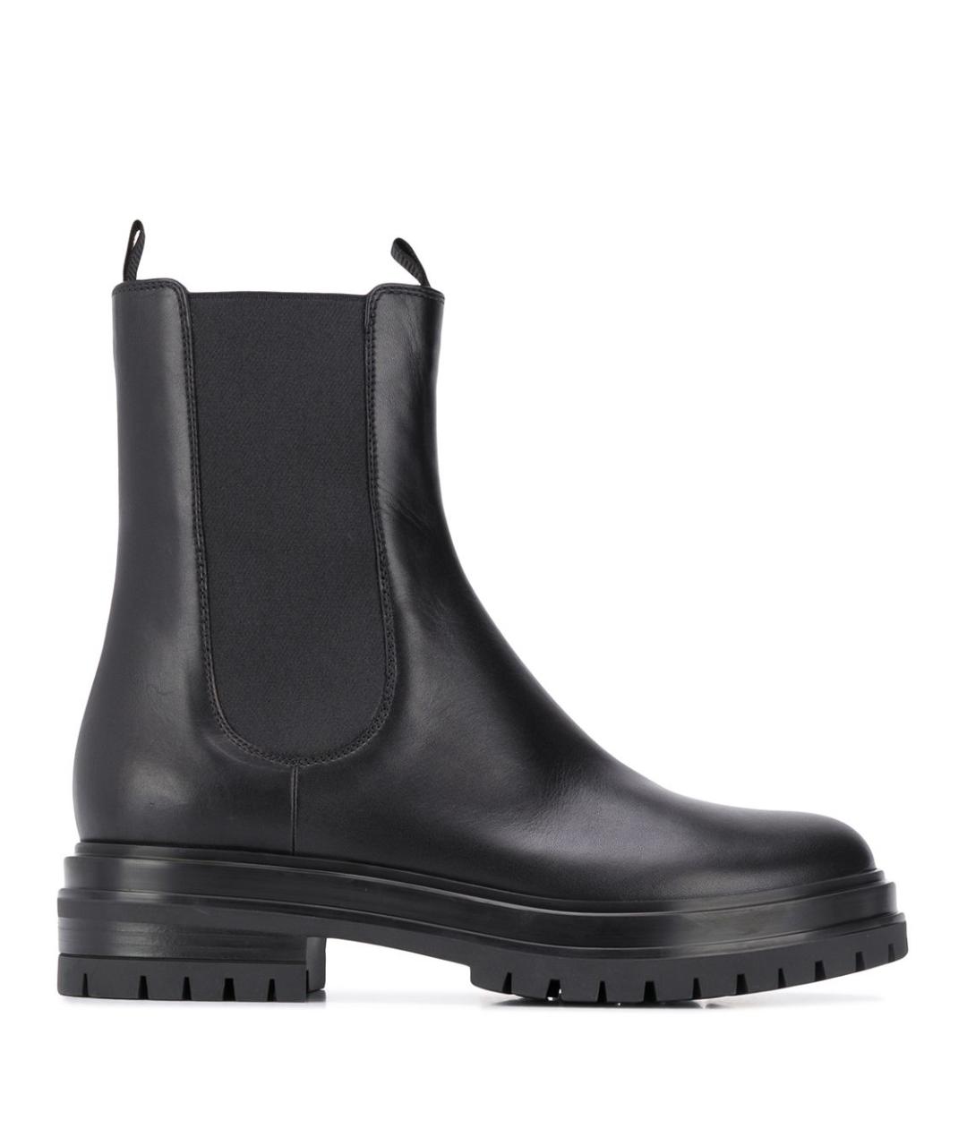GIANVITO ROSSI Черные кожаные ботинки, фото 1