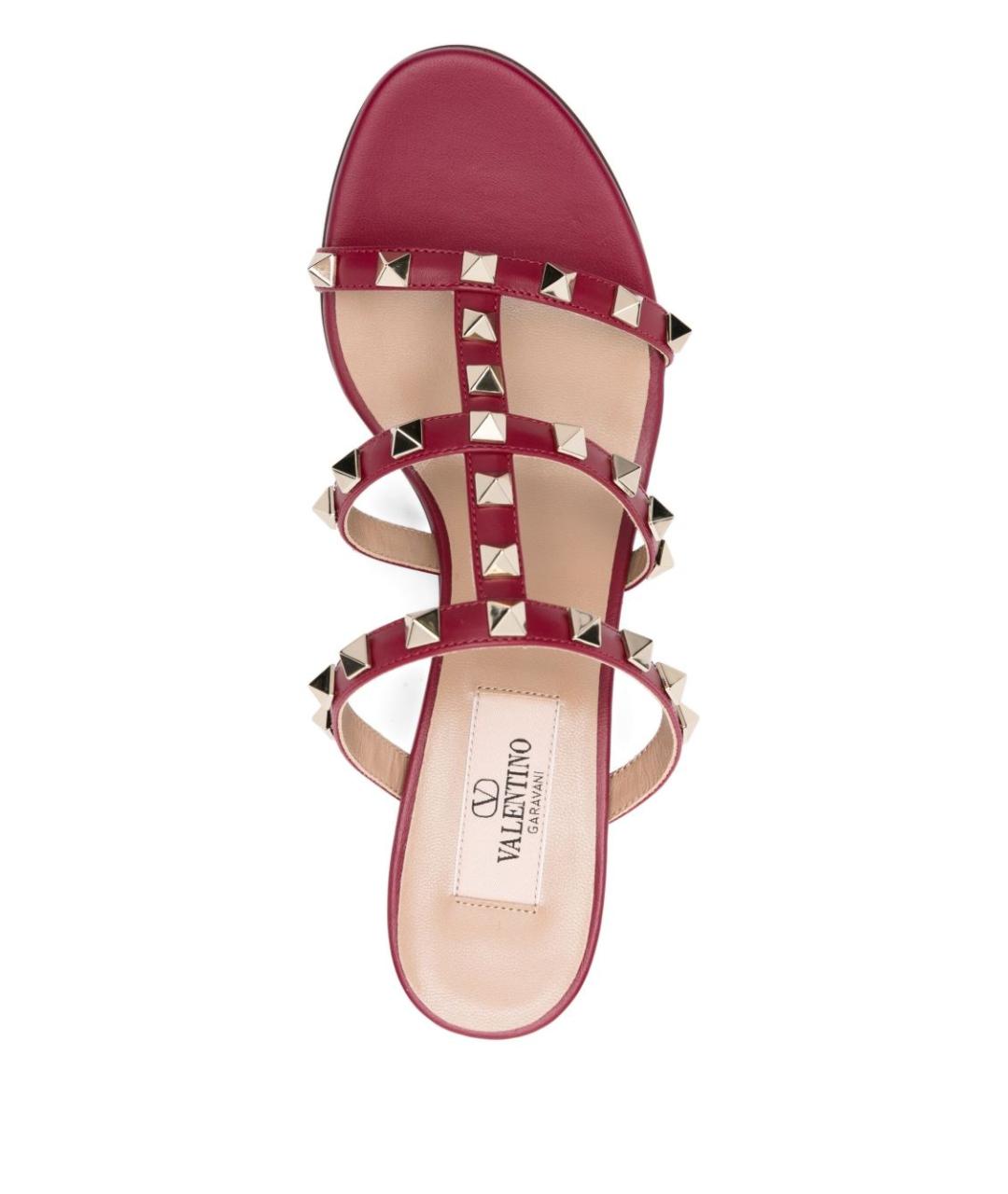 VALENTINO Красные кожаные мюли, фото 4