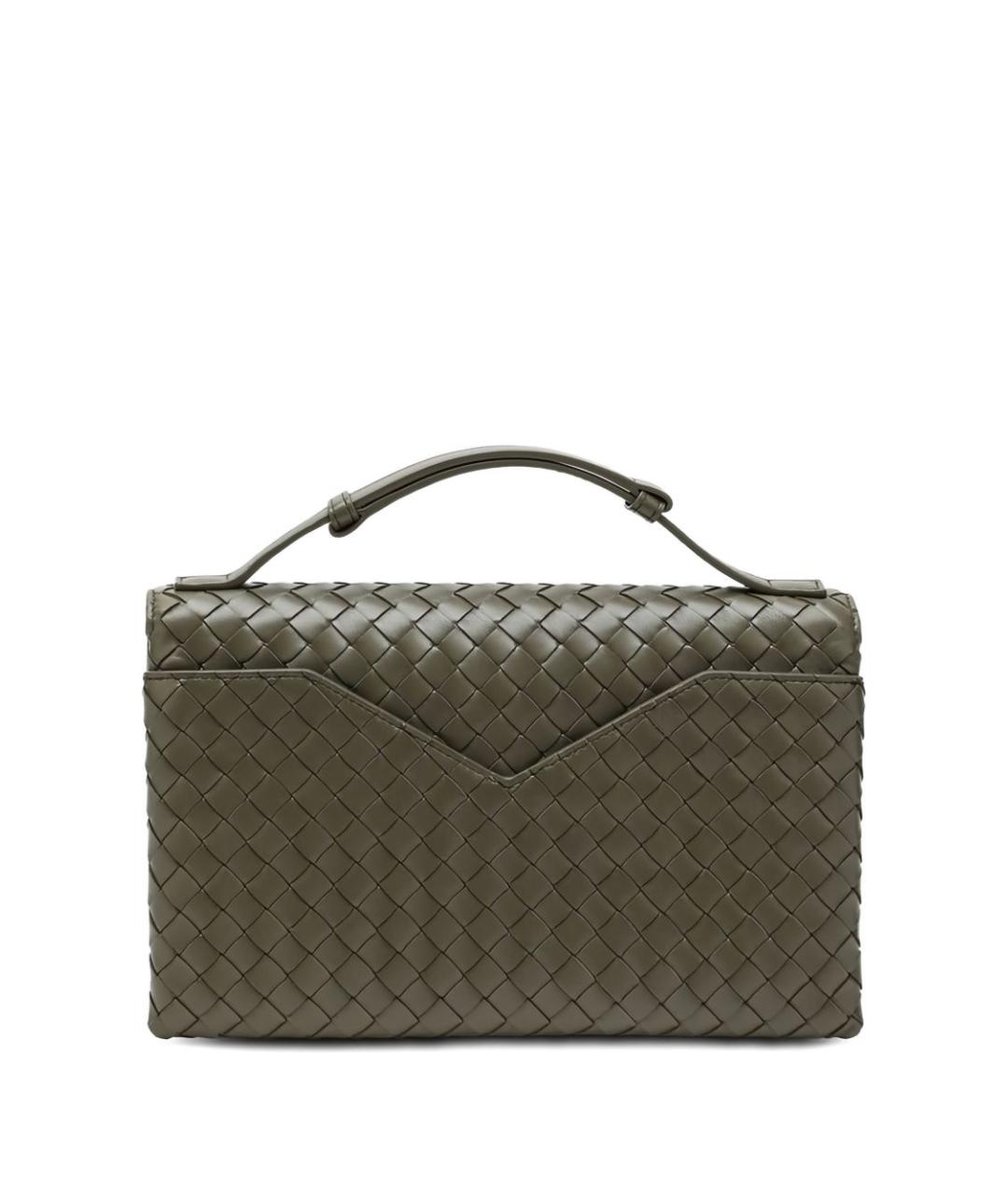 BOTTEGA VENETA Зеленая кожаная сумка через плечо, фото 3