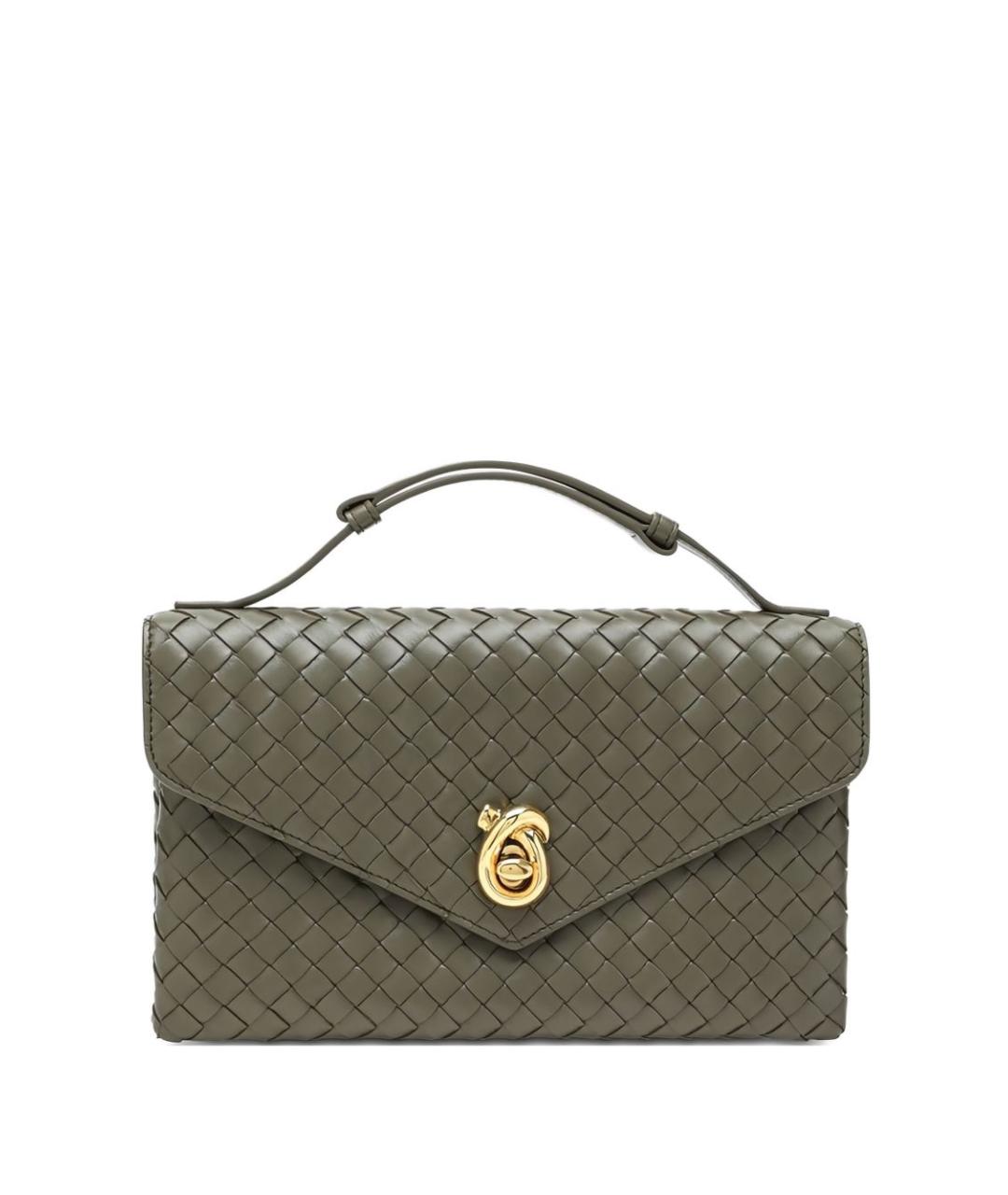 BOTTEGA VENETA Зеленая кожаная сумка через плечо, фото 1