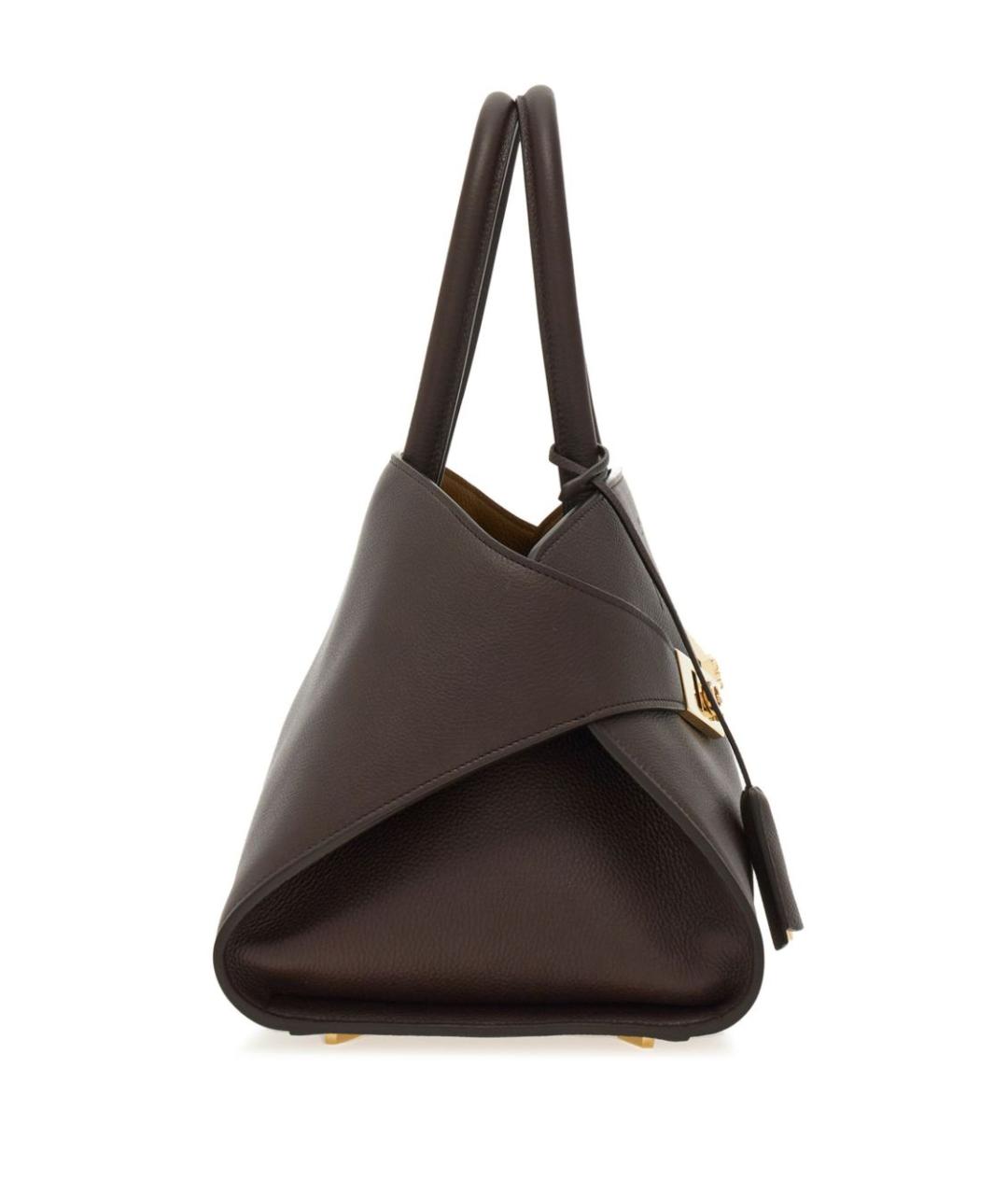 FERRAGAMO Коричневая кожаная сумка тоут, фото 7